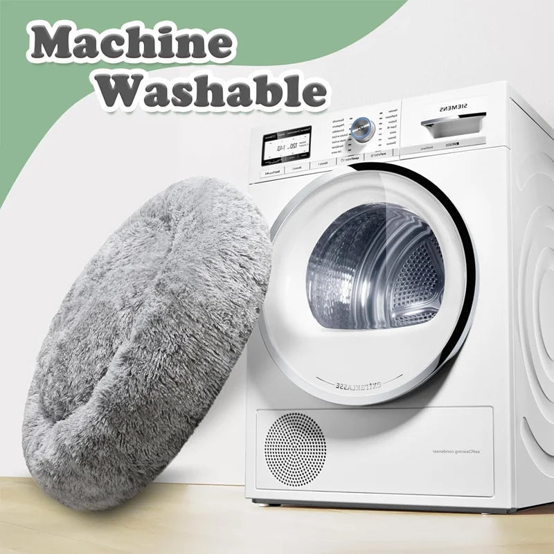 Super Soft Pet Bed Plush Large Size Suitable for Medium-Sized Dogs Machine Washable Round Dog Bed Comfortable Sleeping Nest