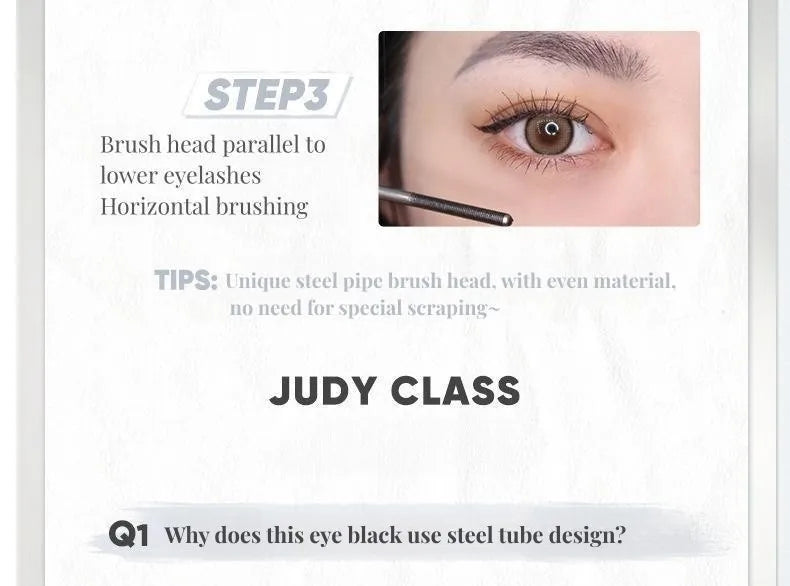 Judydoll Judydoll Small Steel Tube Lash Lengthening Curling Thick Mascara Natural Quick Dry Waterproof Non-smudg Eye Makeup