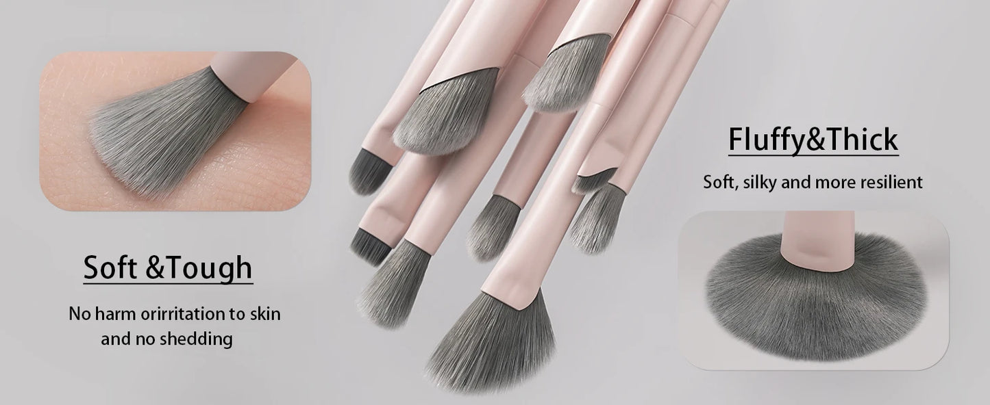 BEILI Vegan Professional Makeup Brush Set 12 Pcs Corn Bamboo Silk Angle Powder Foundation Eyeshadow Eyeliner Brushes Cosmetics