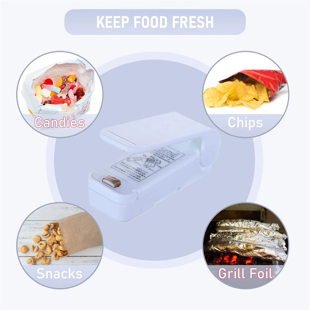 Mini Heat Bag Sealing Machine Thermal Plastic Food Bag Closure Portable  Kitchen Special ToolsFood Packaging Heat Sealer