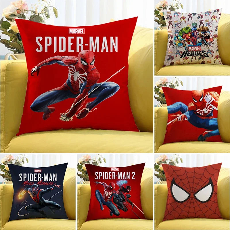 Marvels SpiderMans CM Pillowcase Pillowslip Plush Cartoon Anime Kids Birthday Cute Gifts Kawaii New Home Bedroom Decoration