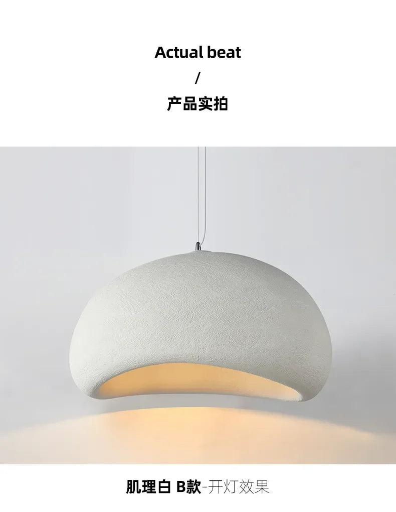 Japanese Wabi-Sabi Chandelier Modern Minimalist Dining Living Room Pendant Light Bedroom Bar Designer Homestay E27 Hanghing Lamp