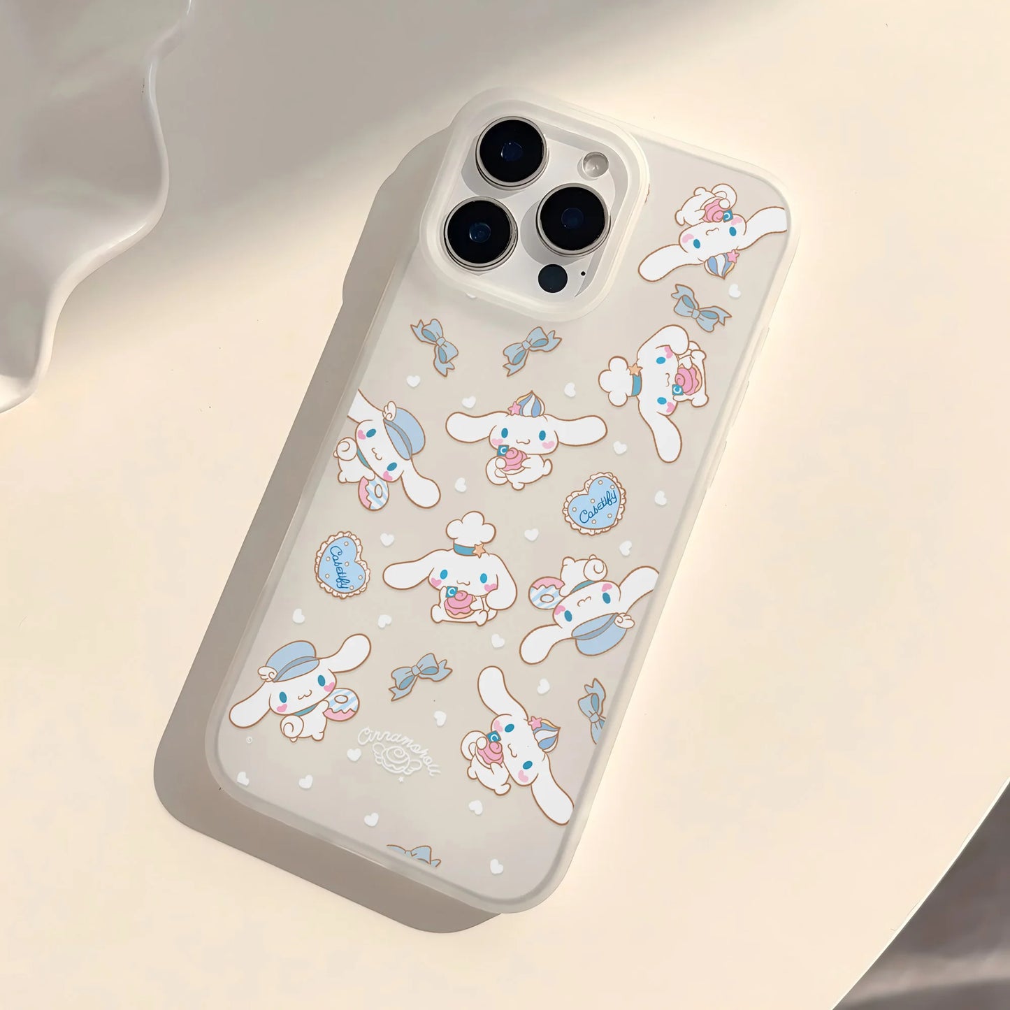 Cute Cinnamoroll Transparent Clear Frosted Shockproof Phone Case for IPhone 17 16E 16 15 14 Plus 13 12 11 Air Plus Pro X XR Max