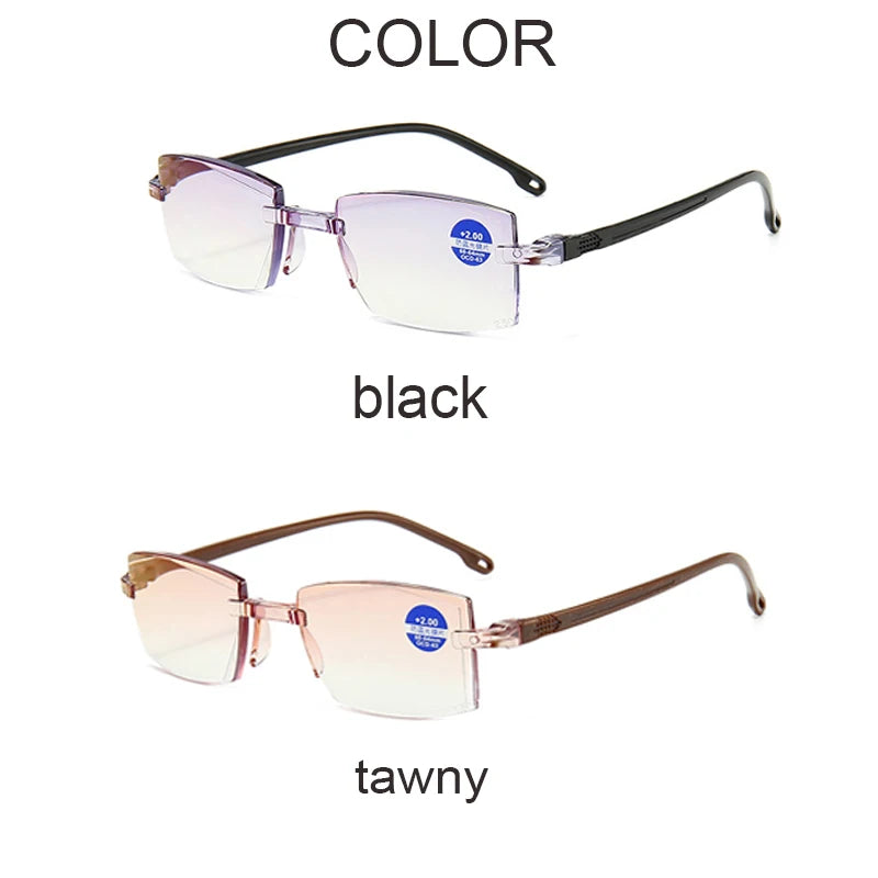 Frameless Bifocal Reading Glasses for Men & Women | See Near & Far | Up to +4.0