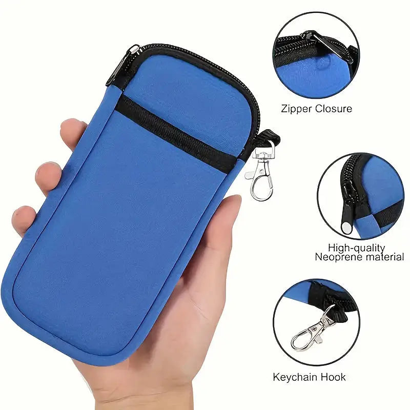 Portable Zipper Soft Glasses Case With Carabiner Sunglasses Case Zipper Eyeglass Pouch Glasses Protective Shell Bag 2 Style