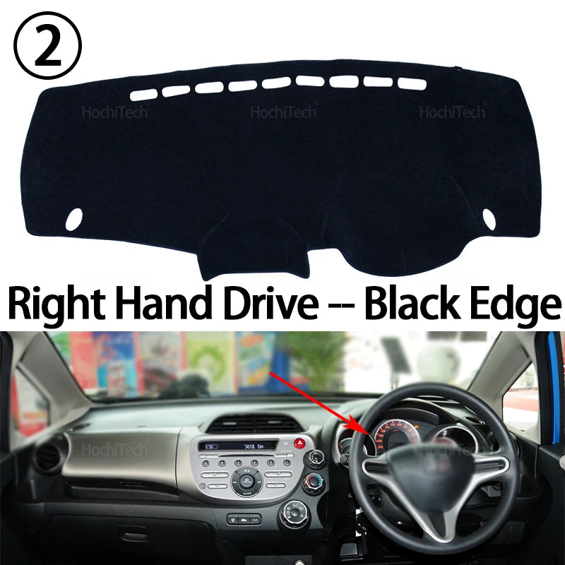 For Honda Fit Jazz 2008-2013 GE6 GE7 GE8 GE9 High Quality Dashboard Mat Dashmat Cover Pad Sunshade Carpet Accessories