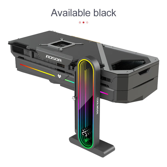 Graphics Video Stand 5V 3Pin ARGB Magnetic Base Jack Desktop Computer Case Video Card Holder GPU Water Cooling Kit Support Stand