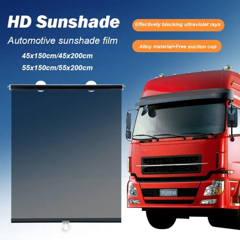 Retractable Front Window Sunshade Telescopic Windshield Anti-UV Sunshade For Truck Passenger Protection High-Definition