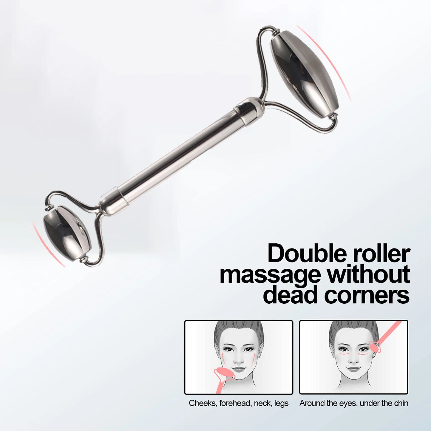 Ice Face Roller Stainless Steel Face Roller Gua Sha Tool,Facial Ice Roller Mold for Face Eye Skincare Tools Lifting Contouring