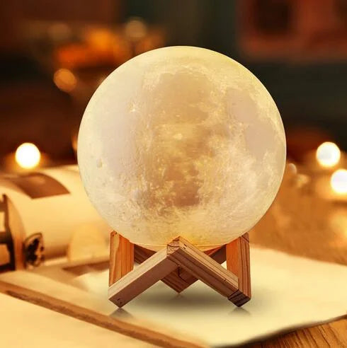 3D Print Moon Lamp Rechargeable Color Change 3D Light Touch Moon Lamp Children's Lights Night Lamp LED Night Light for Home 2024
