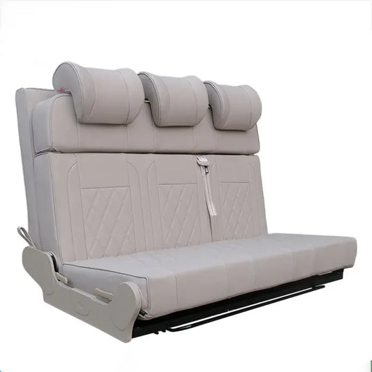 Triple Person Seat Customized Modified RV Passenger Seat Bed Comfortable Adjustable Folding Sofa Seat Ideal for RVs Camper Van