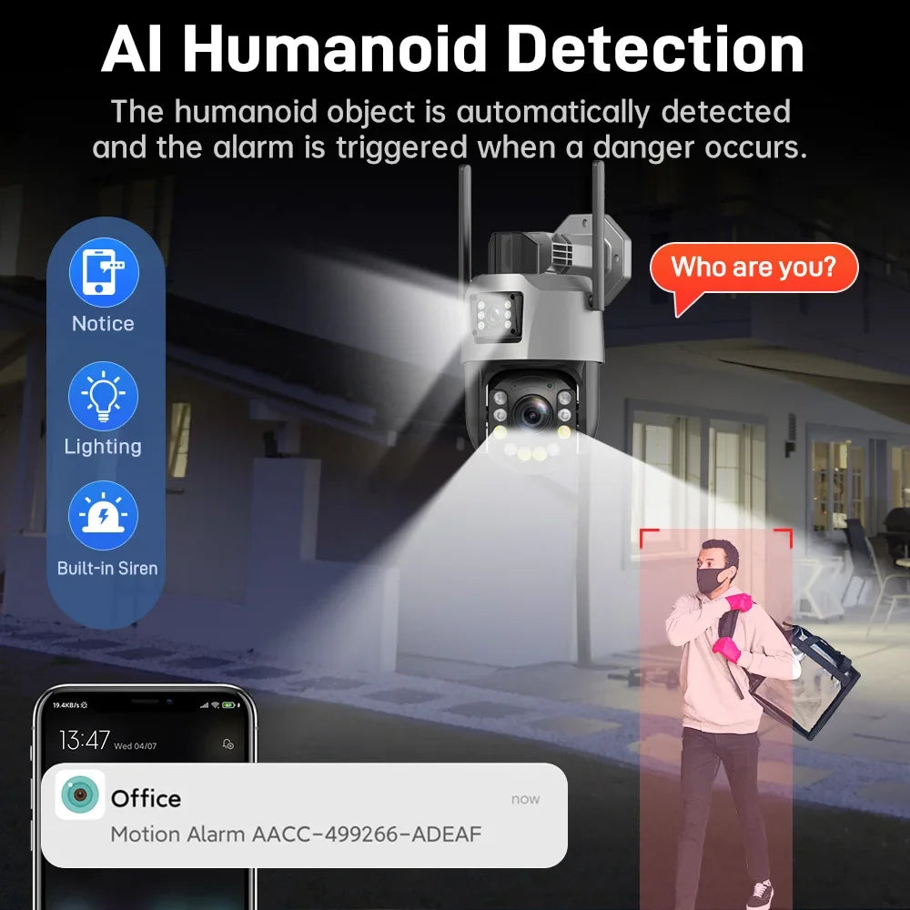 Securexpert 8MP 50X Zoom PTZ Camera WiFi Dual Lens 4K 20X Outdoor Surveillance 120m Ultra Long IR Vision ONVIF Security Camera