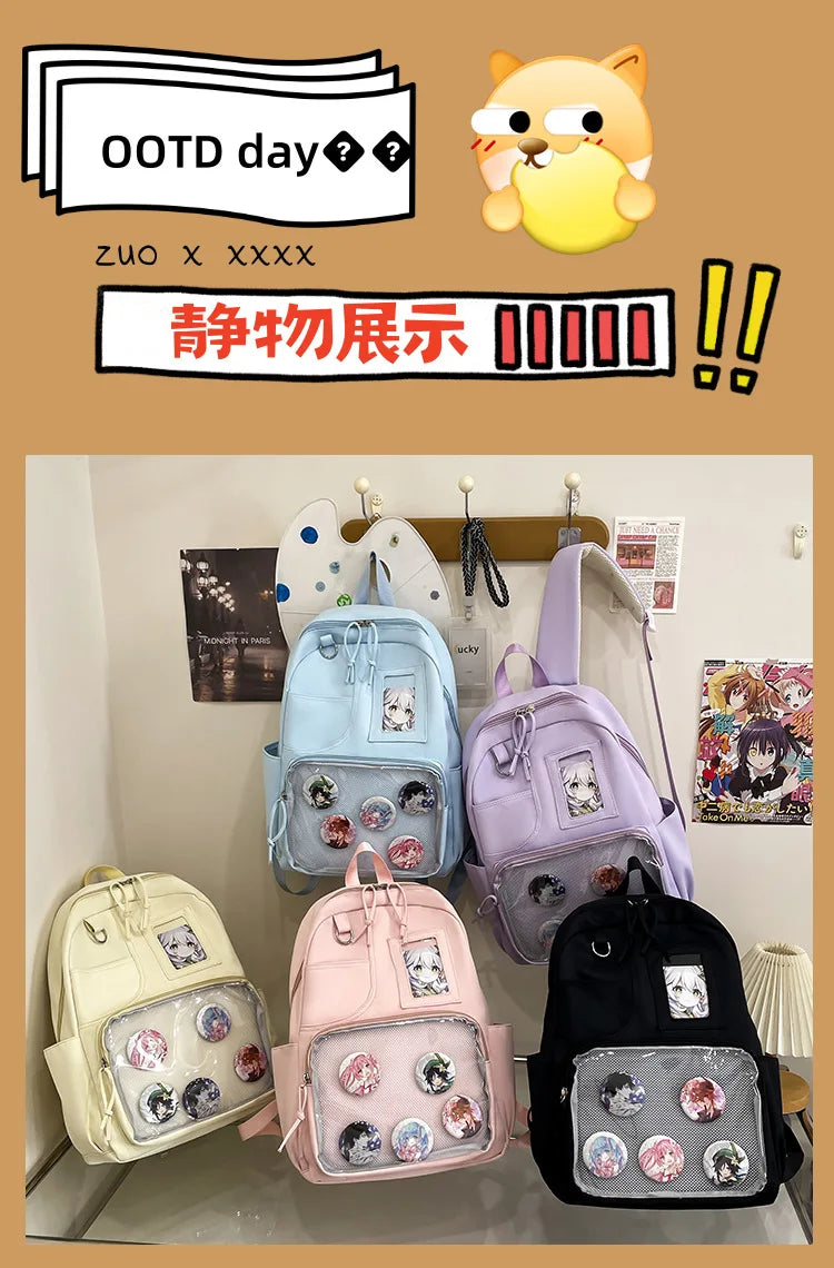 Japanese College Style Fashionable Backpack for Students Large Capacity Backpack for Women Highvalue Outdoor Backpack