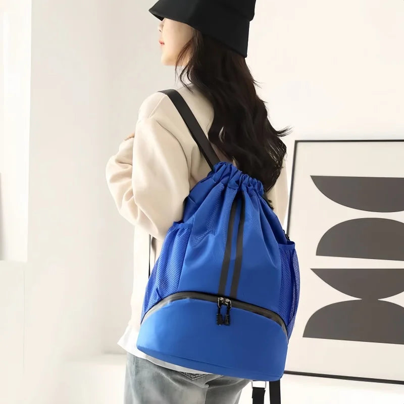 New Gym Bag Fitness Backpack Women Men Basketball Backpack Outdoor Soccer Football Storage Bags Training Drawstring Sports Bag