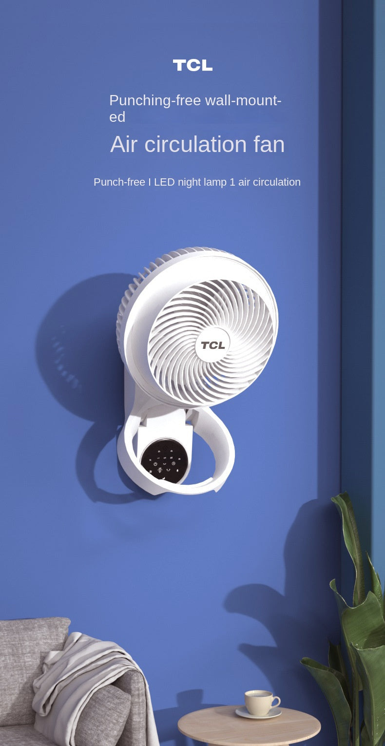 No Need To Install Wall Mounted Electric Fans Remote Control Circulation Fan Dormitory Household Shake Head Large Wind Wall Fans
