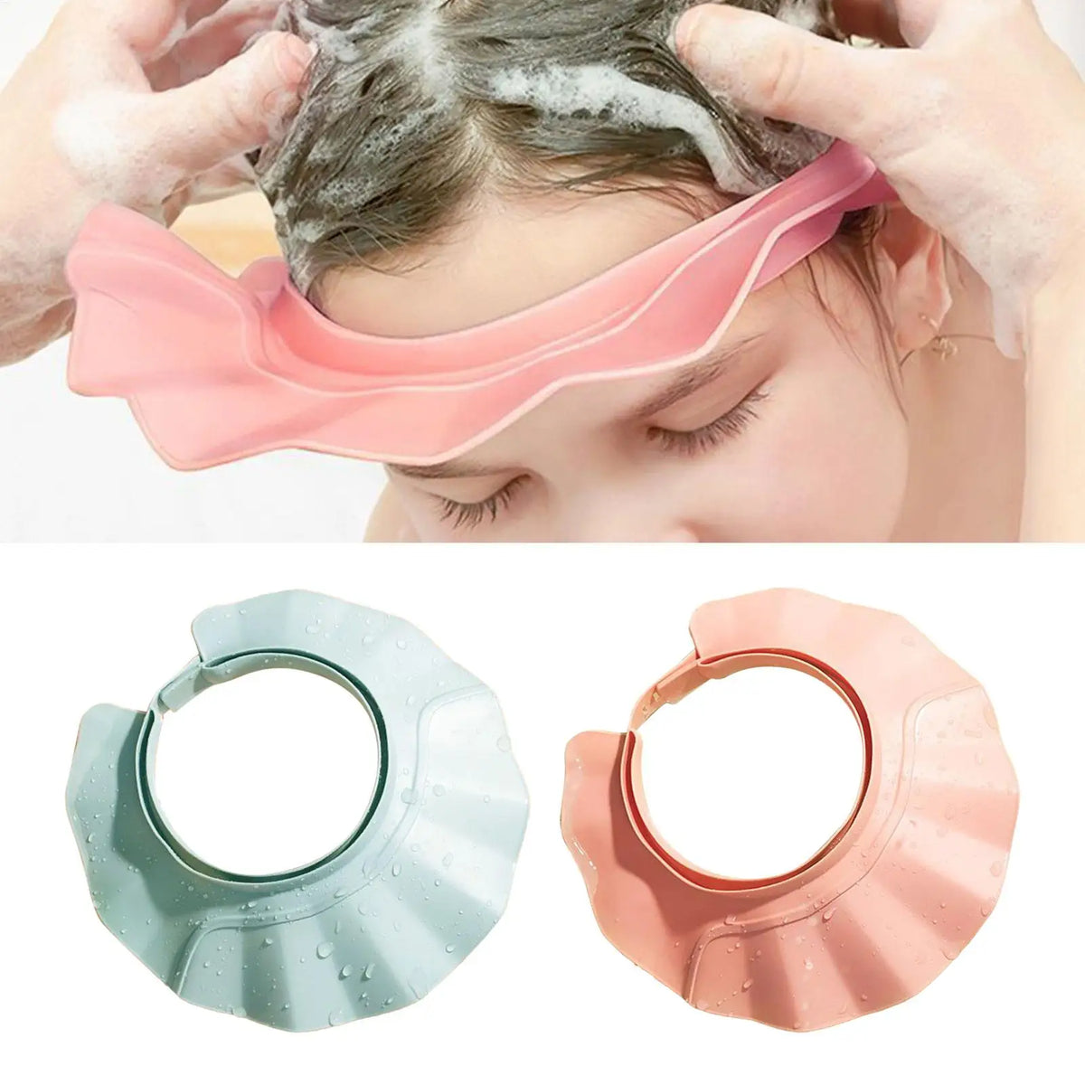 Baby Hair Washing Hat, Baby Adjustable Shower Cap, Bath Visor For Toddler, Splash-Proof Adjustable Shampoo Shower Protection Hat