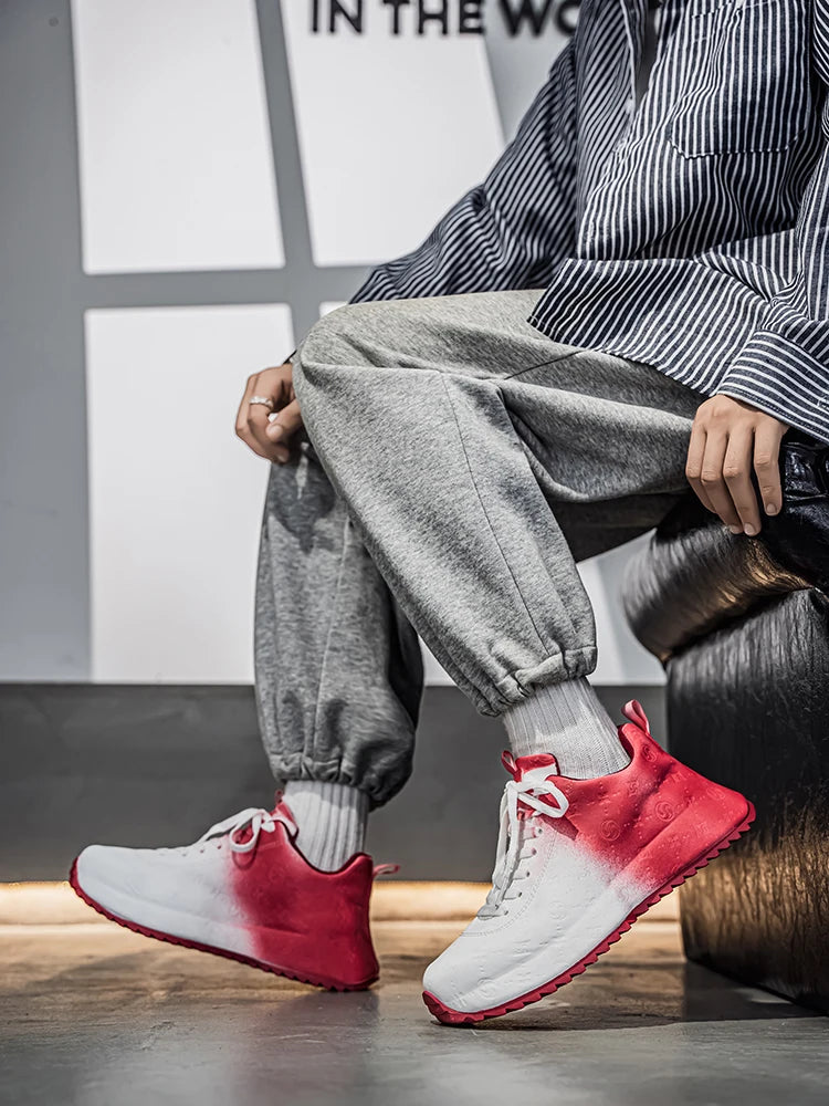 Men's Casual Sports Shoes Are Lightweight Comfortable Printed Trendy Versatile and Easy To Match with Street Style