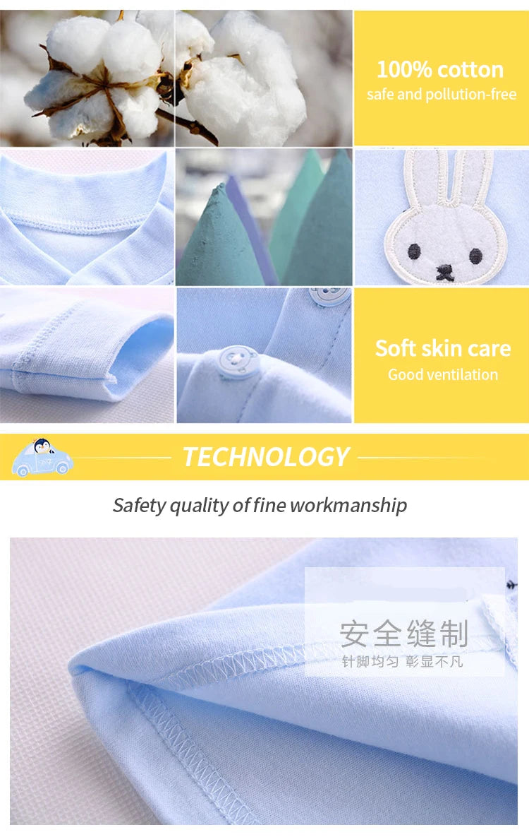 Baby Clothes Underwear R Kids Tops Pants Newborn Pajama Suit Home 100% Cotton Sets Boy Girls Warm Autumn Children's Clothing