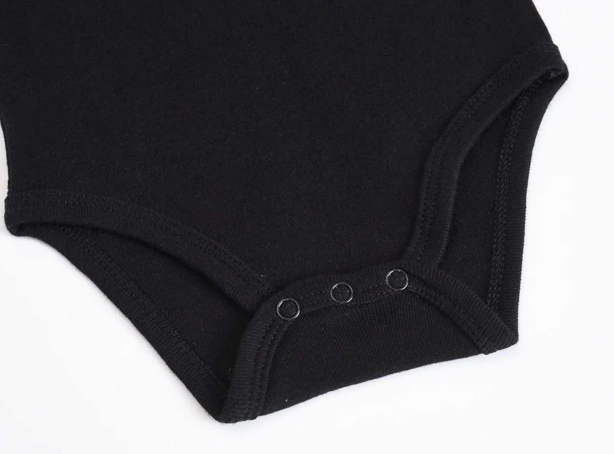 Honeyzone 3PCS Black Baby Boy Clothes Sets Long Sleeve Bodysuit Cotton Soft Jumpsuits Underwear Newborn Loungewear Infant Outfit