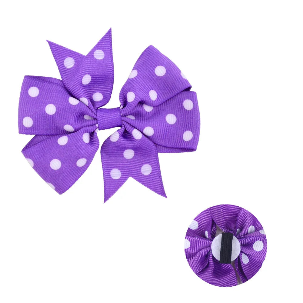 50/100pcs Dot Pet Accessories Dog Collar Bow Tie Slideable Dog Bow Ties Solid DIY Dog Collar Accessories Small Dogs Cat Bowties