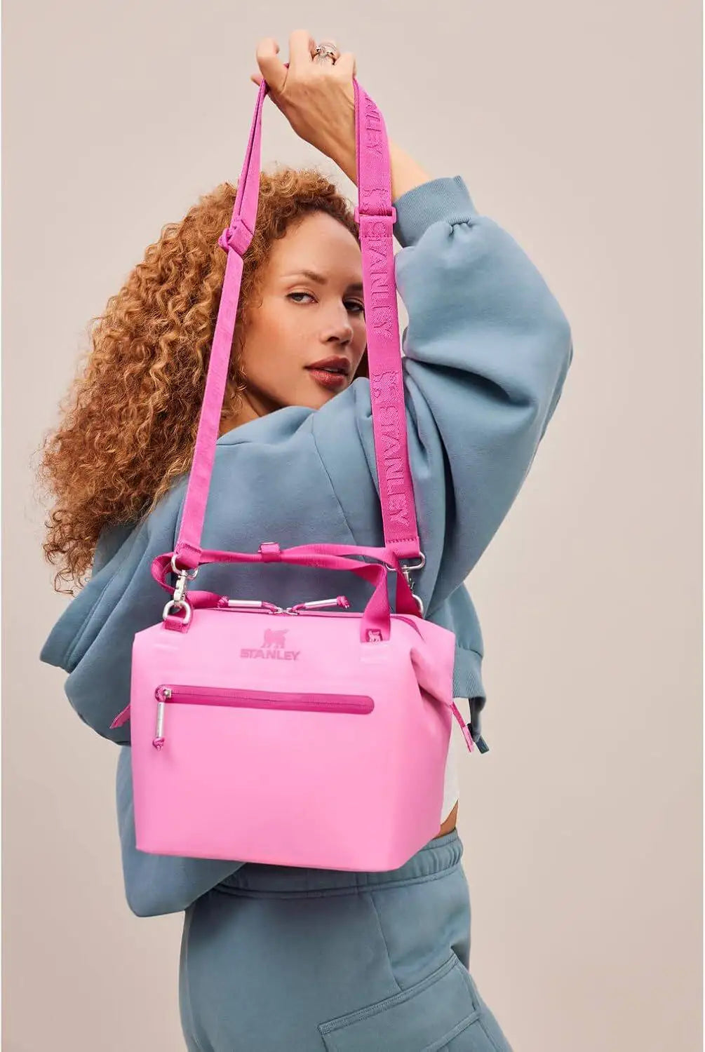 Mini Cooler Lunch Bag Waterproof Insulated Crossbody Bag Fits 40oz Tumbler For Outdoor Camping Picnic Work