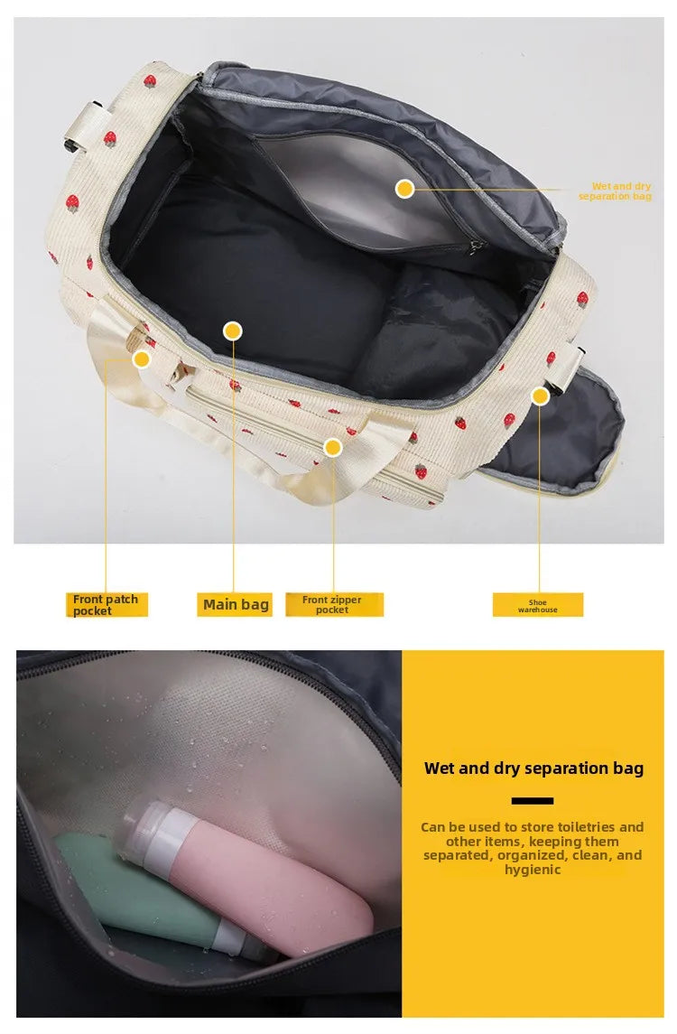 Corduroy Mommy Bag Large Capacity Waterproof Baby Diaper Bags Stroller Nappy Organizer Travel Carry Shoe Maternity Tote Bags