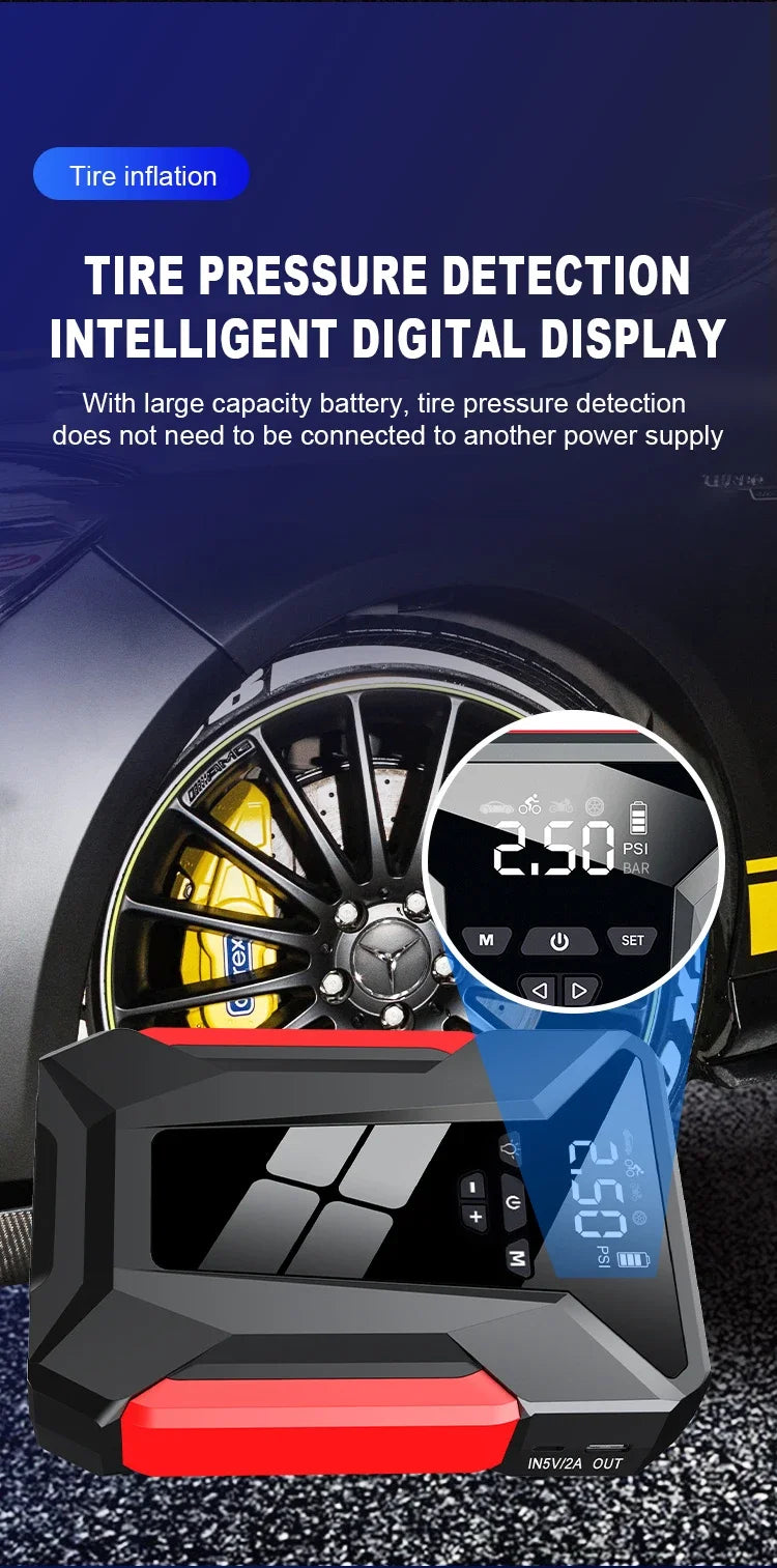 Car Jump Starter Starting Device Battery Power Bank 12V38000mAh Jumpstarter Auto Buster Emergency Booster Car Charger Jump Start