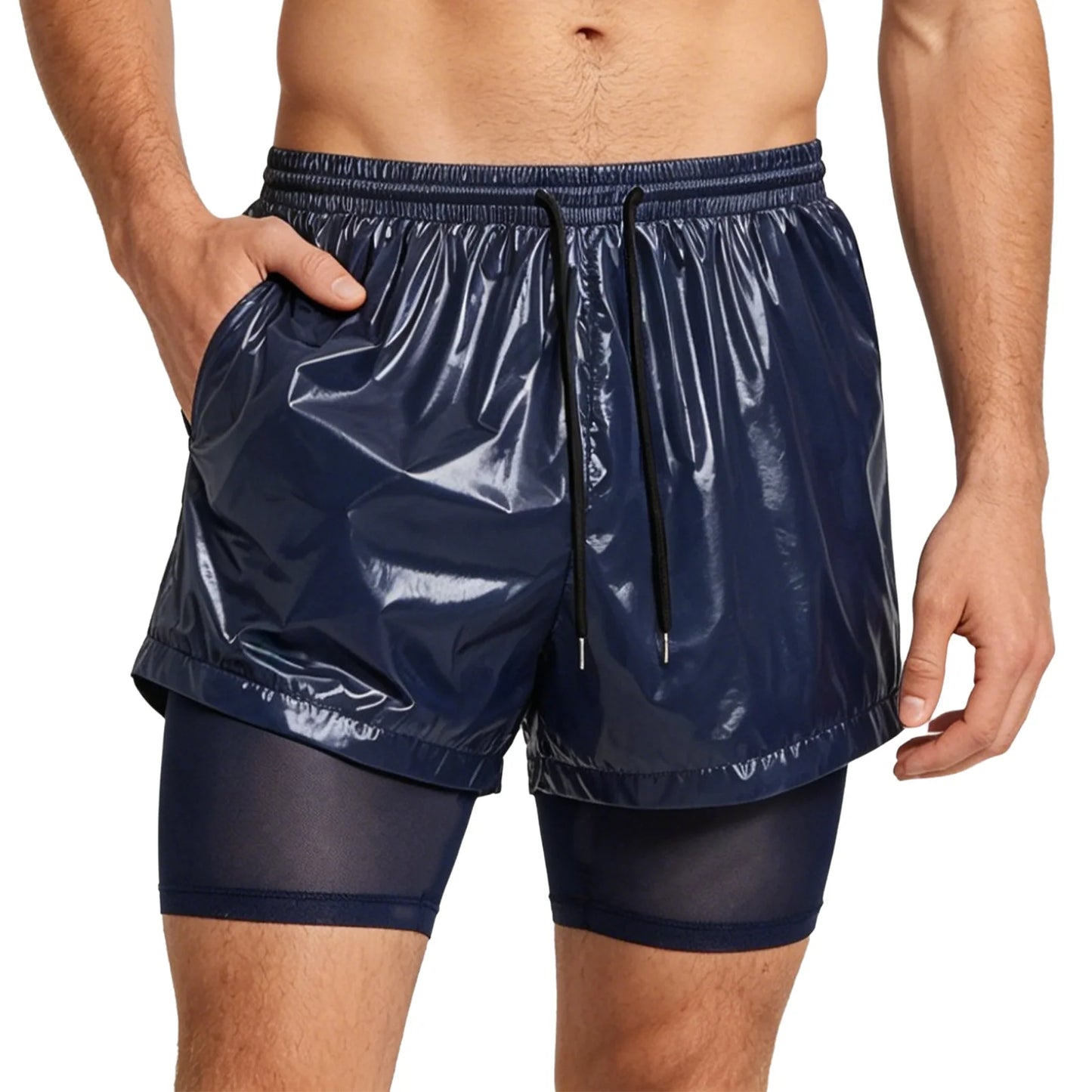 Men Leak-proof Diaper Cover Shorts Mesh Liner Waterproof Double Layer Shorts Swimming Suit Nursing Special Needs Reusable Briefs
