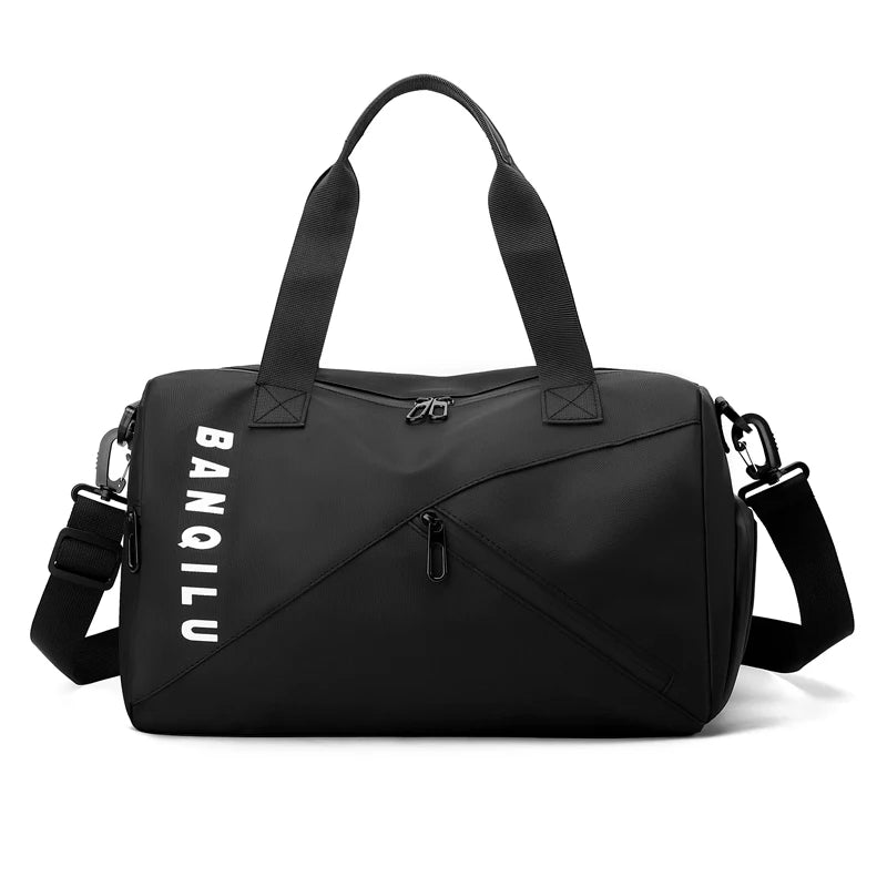 Unisex Large Capacity Handbag Crossbody Shoulder Bag Water-resistant, Gym Bag, Travel Bag for Men, Also Fits on Luggage Trolley
