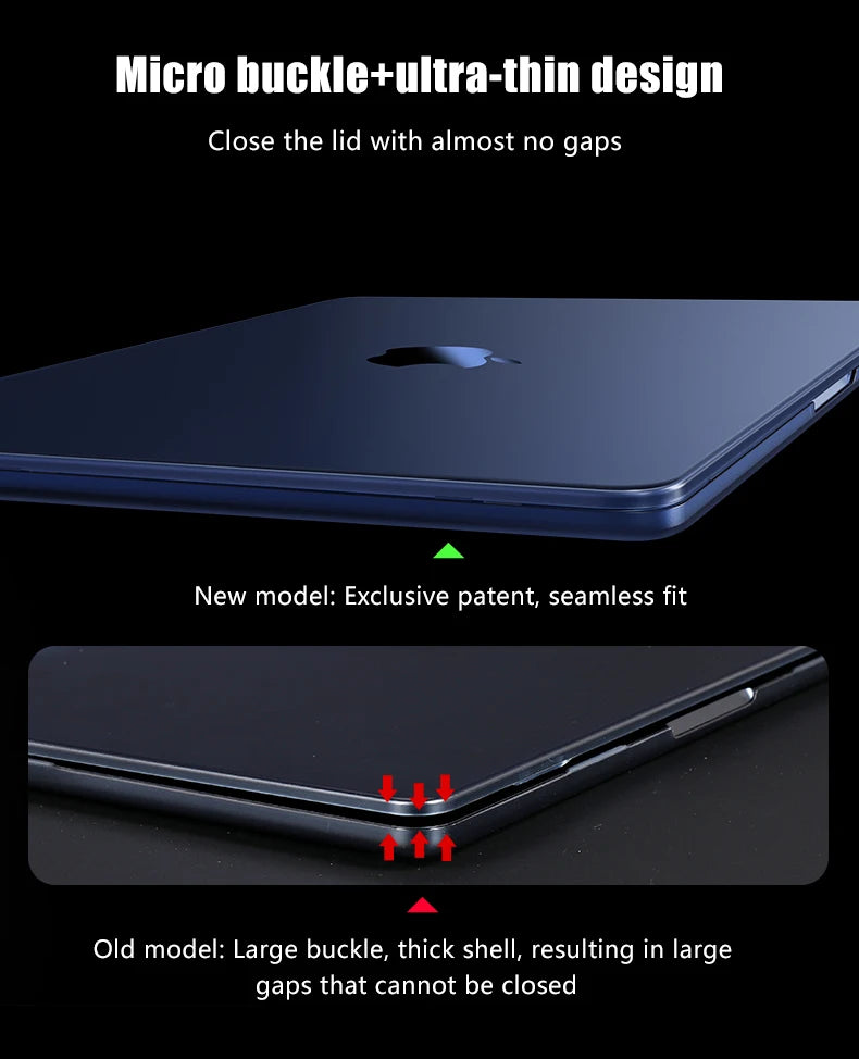 Ultra thin 2025 M4 Laptop Case For MacBook Air 13 15.3 13.6 Case M2 M3 Funda Macbook Pro 13 14.2 16.2 16 Case 2024 2023
