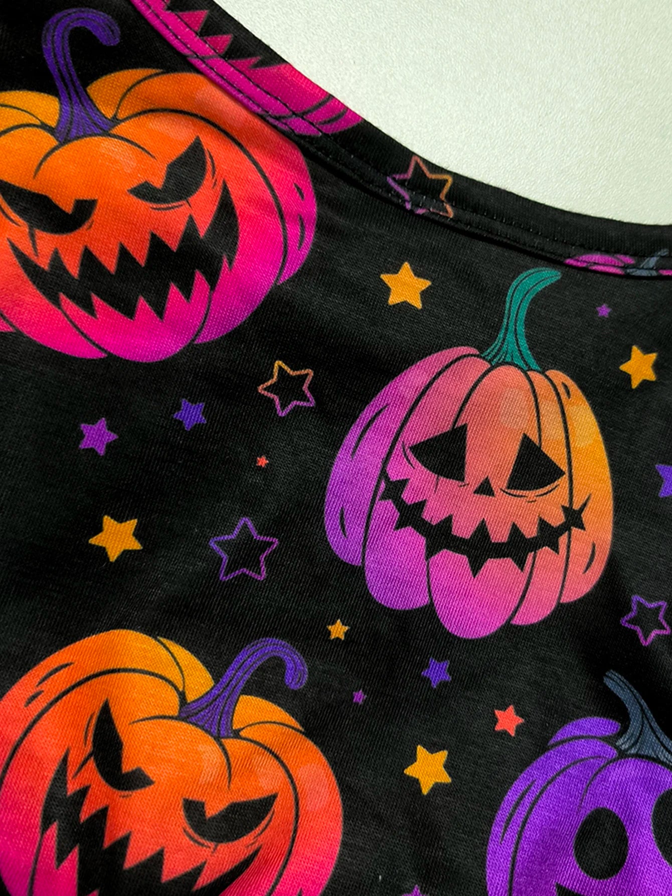 Girl Halloween Dress Pumpkin Ghost Face Pattern Mesh With Ribbon Long Sleeved Girls Party Dresses 2-8 Children Halloween Costume