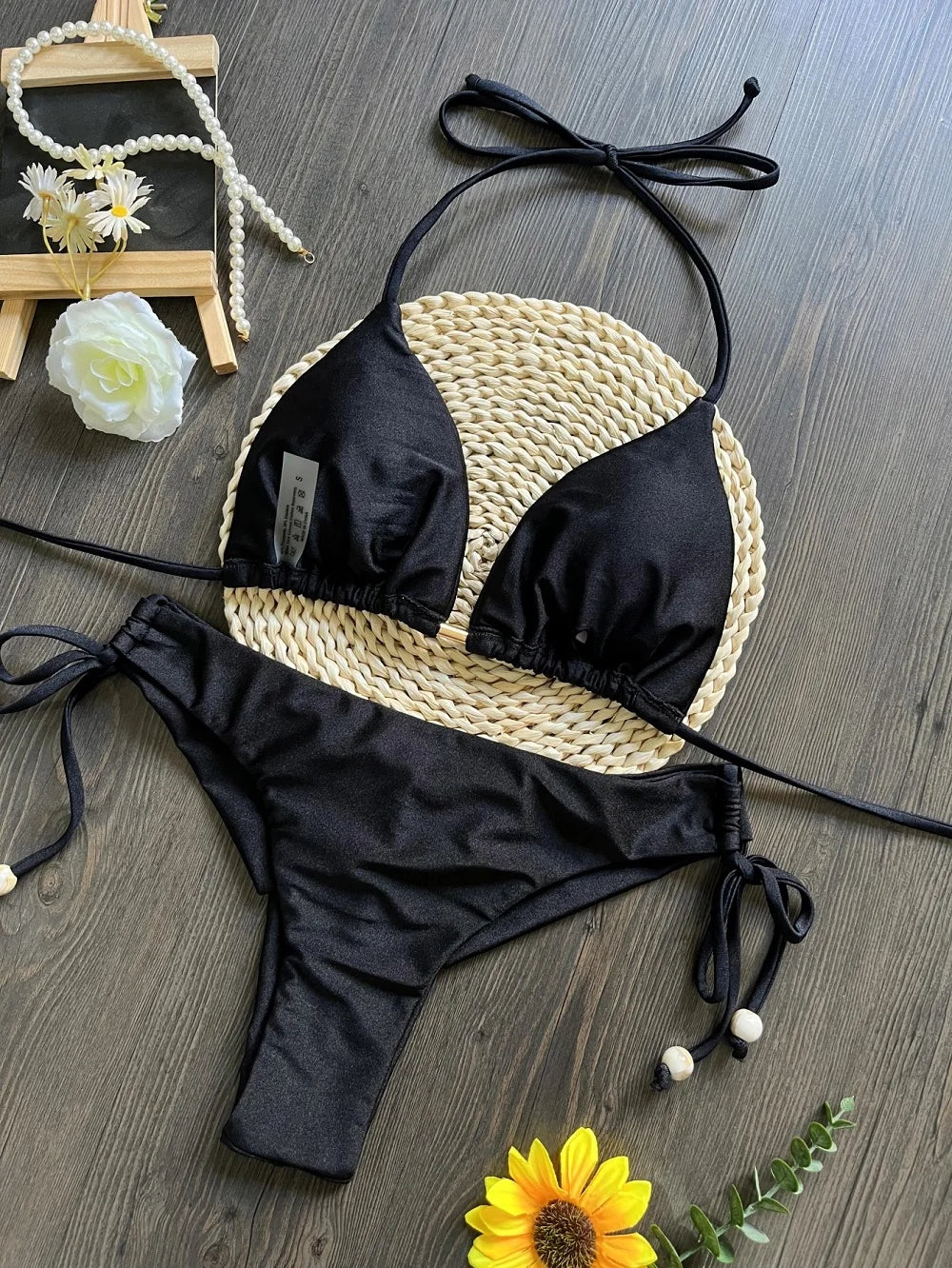 2026 Sexy Folds Bikini Set Solid Micro Bikinis Women Swimsuit Female Triangle Swimwear Beach Wear Bathing Suit