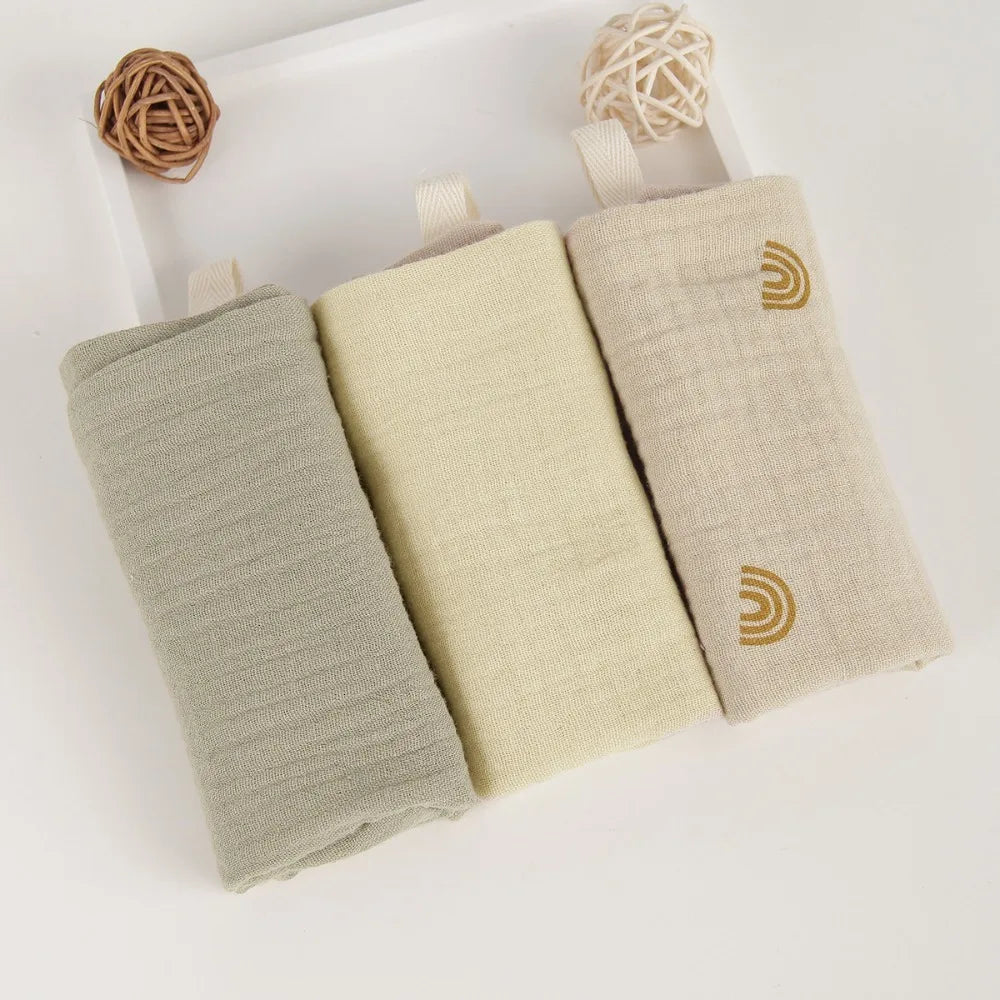 4-Layer Pure Cotton Portable Washcloth for Newborns - Soft Absorbent Square Gauze Towels for Burping High Quality