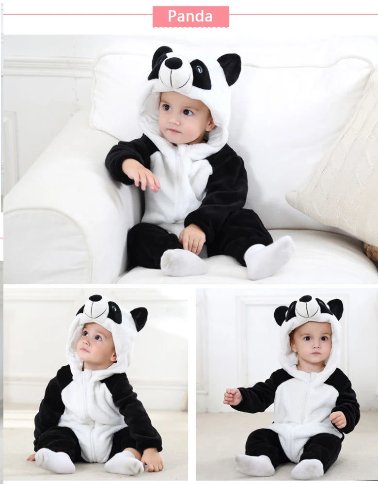 Baby Kigurumi Dragon Cow Monkey Animal Cosplay Costume Baby Girl Pajamas Winter Plush Jumpsuit for Toddler Boys 1 to 2 3 4 Years