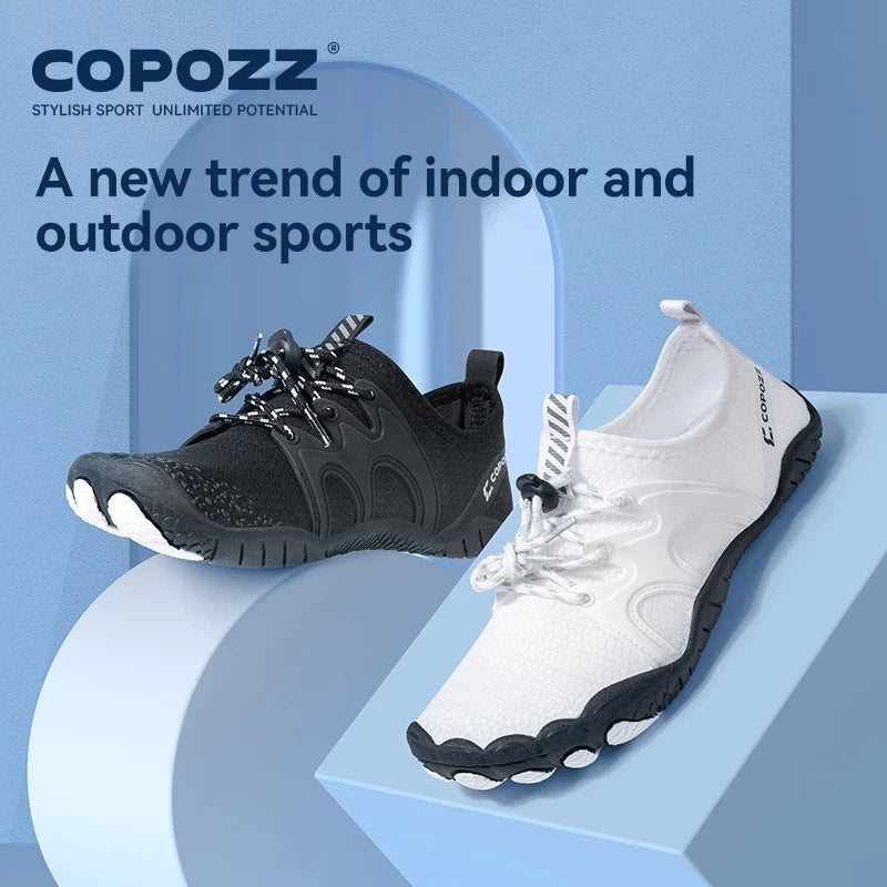 COPOZZ Unisex Water Shoes Barefoot Shoes Outdoor Beach Water Sports Upstream Aqua Shoes Sport Running Fitness Non-slip Sneakers