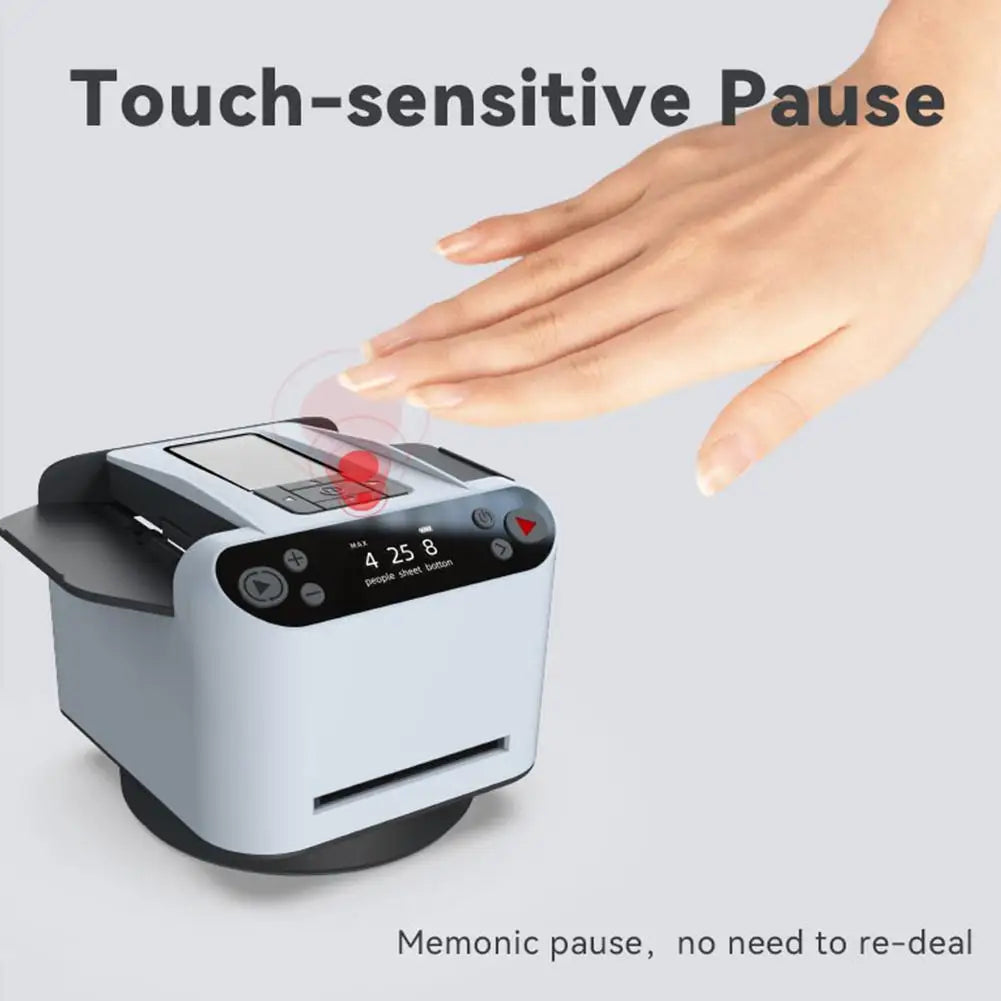 Automatic Card Dealer Machine 360° Rotating Card Shuffler Dealer 5200mAh USB Rechargeable Casino Playing Card for Texas Hold'em