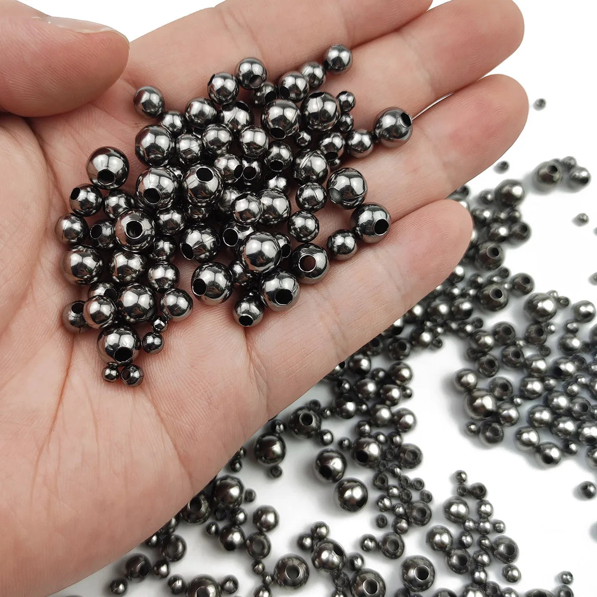30~1000Pcs 2/3/4/5/6/8MM Gold-plated Metal Round Iron Washer Loose Beads For Jewelry Making Bracelet Necklace Accessories DIY