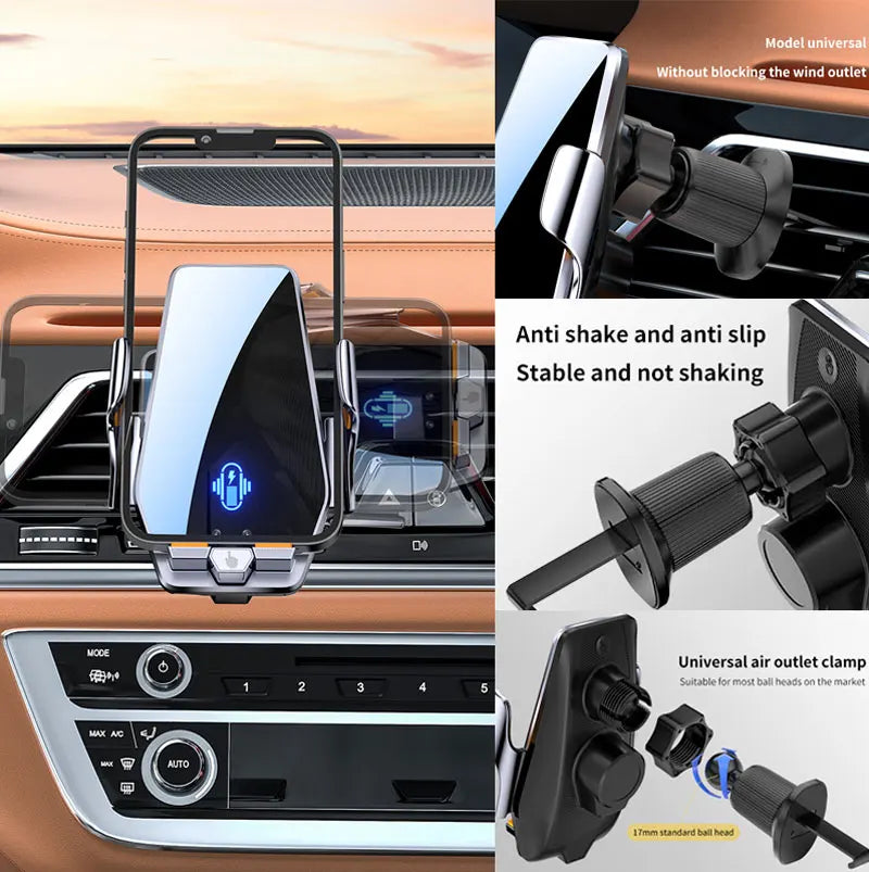 Car Phone Holder For AUDI A3 S3 8V 2014 2015-2020 Magnetic Wireless Charging Magsafe Dedicated Mobile phone stand Accessories
