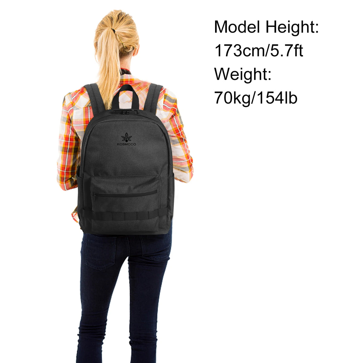 Smell Proof Backpack with Lock Activated Carbon Lining Backpack for Travel Commuter Large Capacity Smell Proof Container