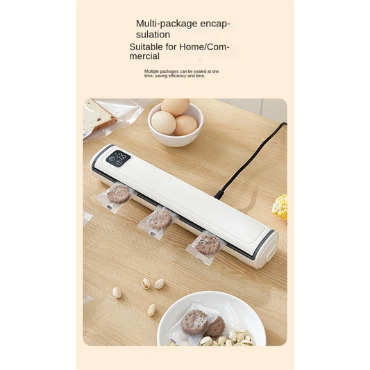 B82B-For Food Storage Portable Vacuum Sealer Machine Includes 10 Bags, Compact Design For Home Kitchen, Camping, Travel EU Plug