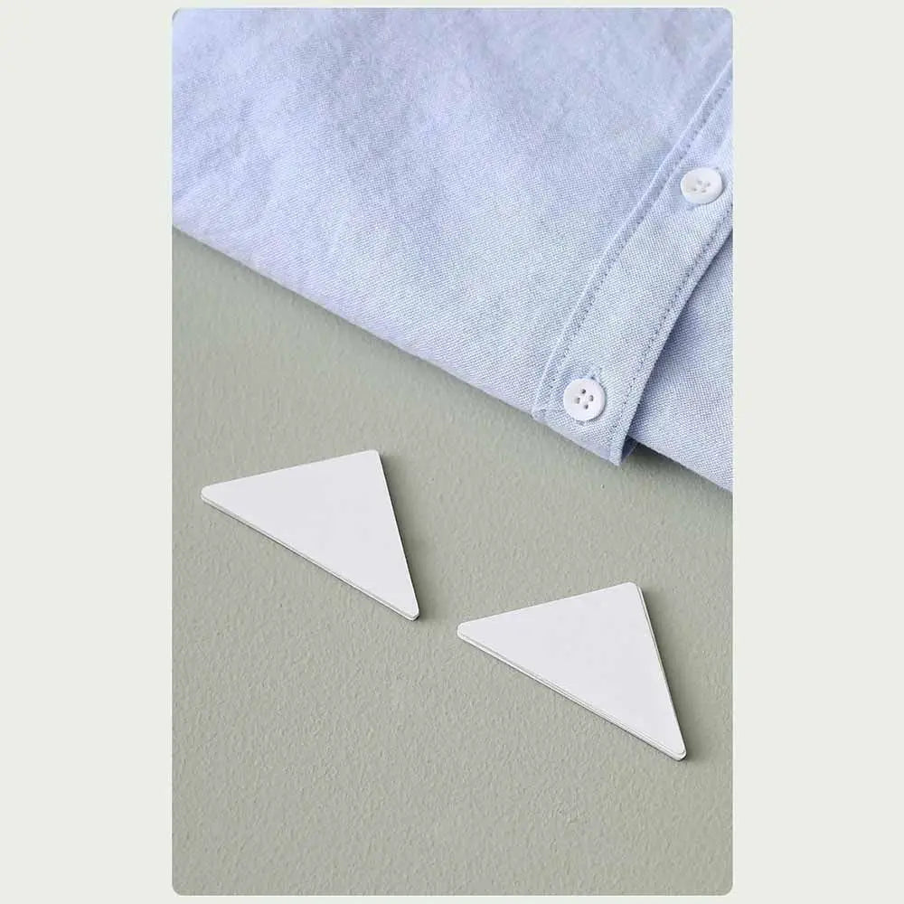 10pcs Disposable Shirt Collar Support Shaping Sticker Anti-roll Collar Stays Shirt Stand Collar Tool Collar Shaper Fixed Pads