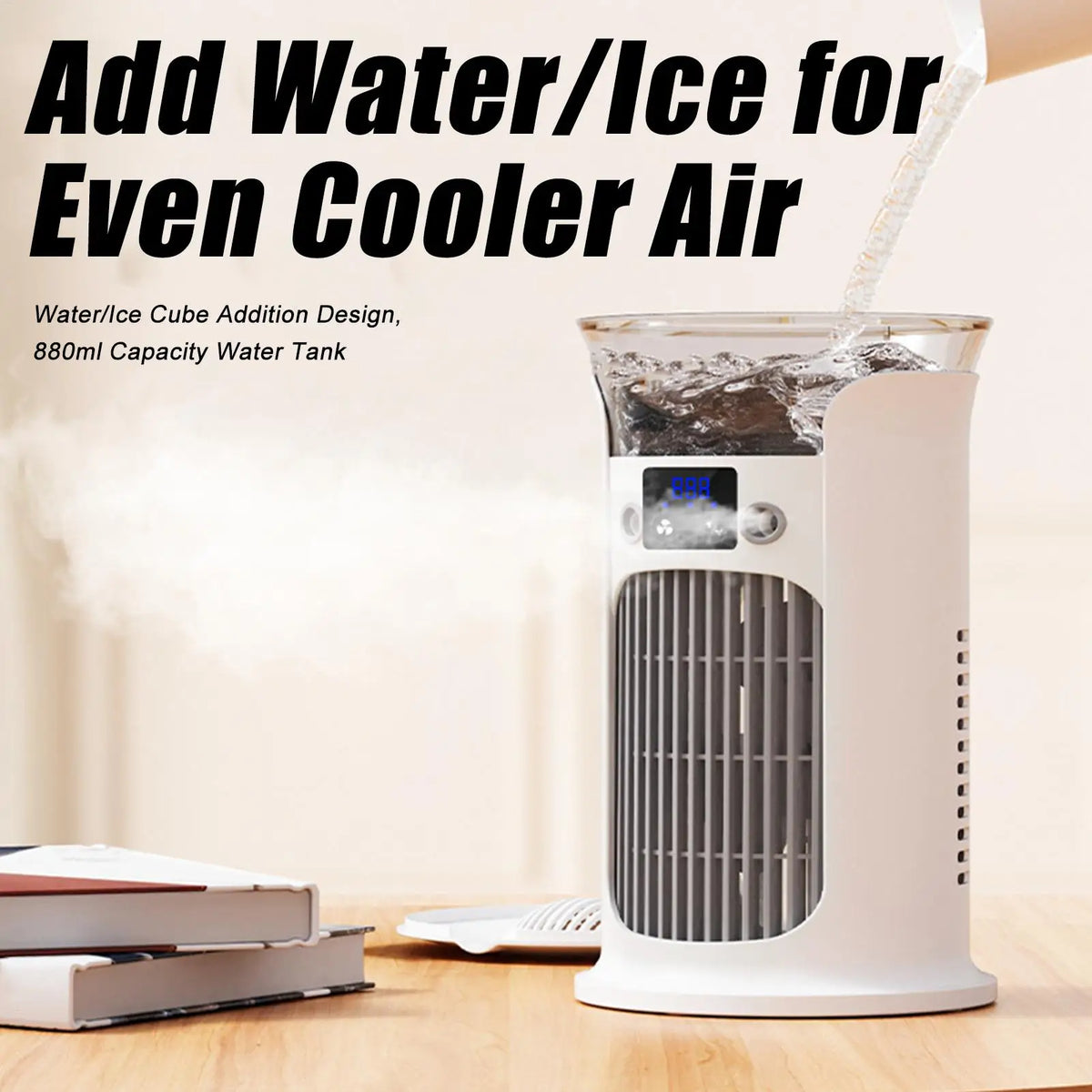 Bedroom Fans Adjustable Portable with Light Personal Tower Fans Standing Desk Fan for Home Living Room Indoor Bedside Office
