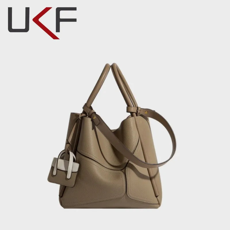 UKF Light Luxury Women's Handbag Niche Designer Single Shoulder Messenger Bag Stylish Accessory for Ladies