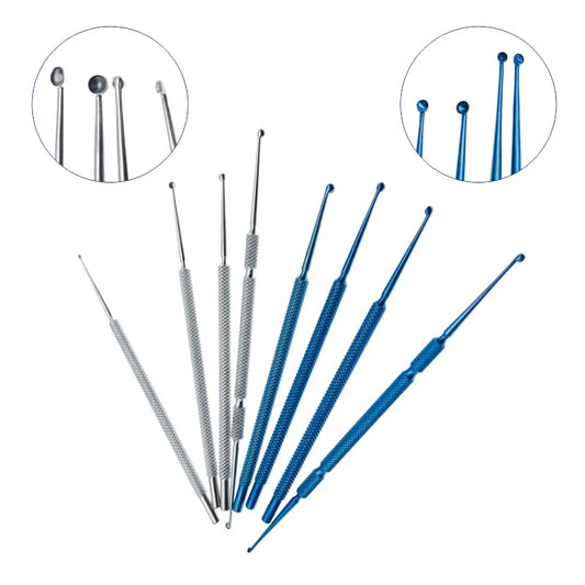 Spatula Chalazion Curette Titanium/Stainless Steel Micro Ophthalmic Surgical Instrument