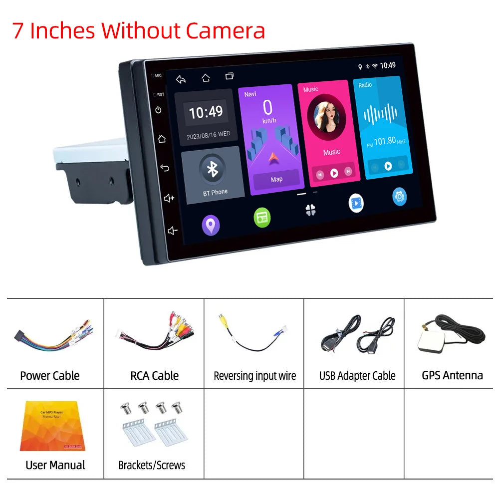 7"/9" 1 DIN Android 11 Car Radio Stereo Multimedia Video Universal Player 2G 32G WIFI GPS Bluetooth Mirror Link