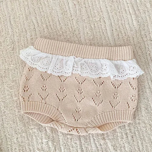 2024 New Autumn Winter Infant Baby Girls Clothing Set Long Sleeved Knitted Cardigan+Shorts Toddler Baby Knitted Clothes Suit