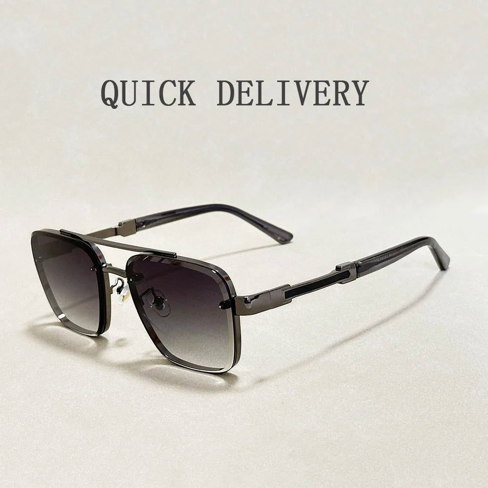 New Sunglasses For Men Luxury Fashion Glasses Sunscreen  Square Sunglasses Women Trendy Vintage Gafas De Sol Hombre Zonnebril Su