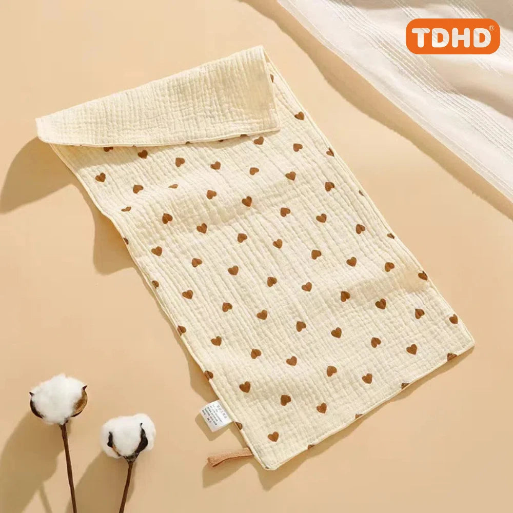 TDHD Cotton Muslin Baby Face Towel Long Burp Cloth for Newborn Kindergarten Hand Towels Infant Drooling Bibs Washcloth Baby Item