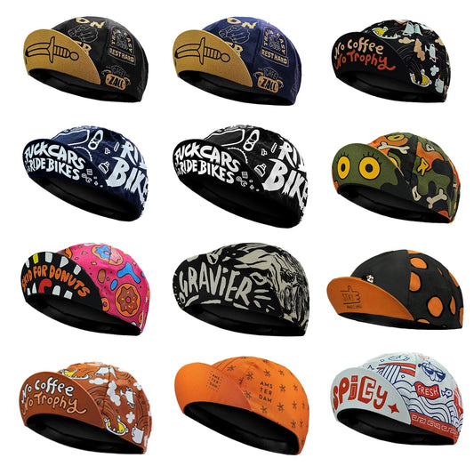 New Style Cycling Caps Summer Breathable Sports Bicycle Hats Quick Dry Polyester Black Blue Hats Classical