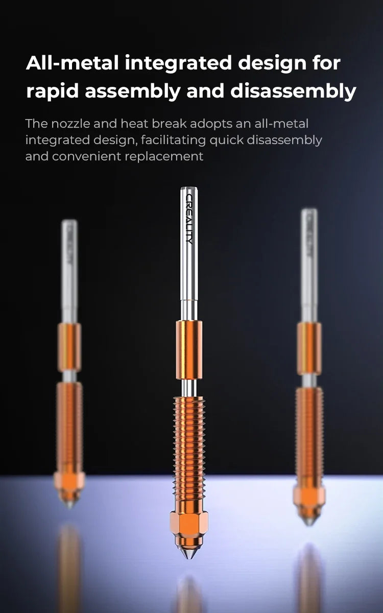 Creality K1C Nozzles Kit Unicorn Quick-Swap Nozzle 0.4/0.6/0.8mm Hardened Steel High-Speed for K1C / Ender 3 V3 Upgraded parts